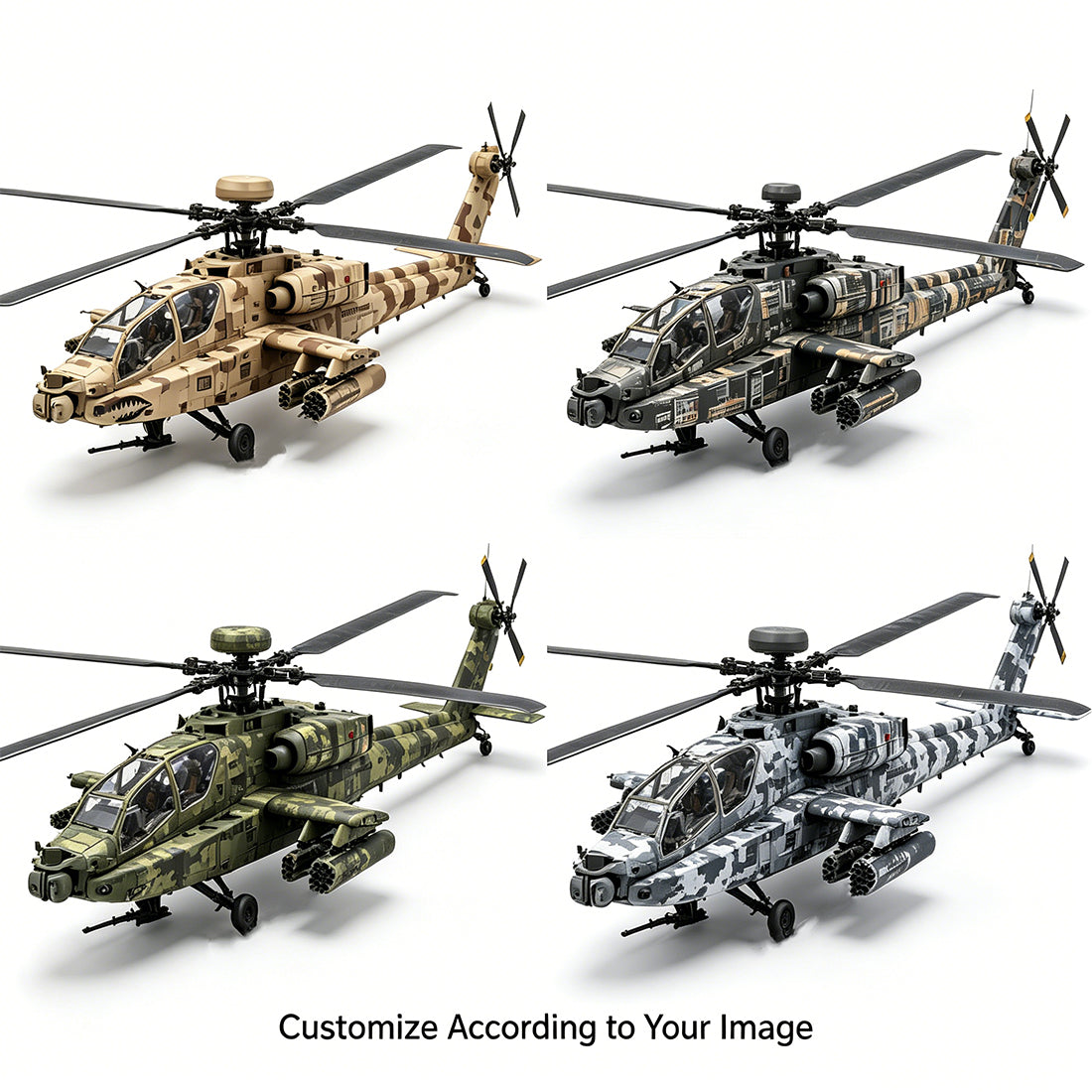 【特注カラー】RC ERA C170 1/48スケール AH-64D 軍用RCヘリコプター  6CH多機能 RTF｜技適シール