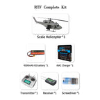 FLISHRC FL500 UH-1N 500クラス RCヘリコプター 2.4G 6CH FLISHRC L7 GPS4方式測位 リアルコックピット RTF版