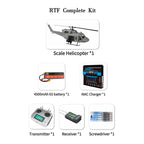 FLISHRC FL500 UH-1N 500クラス RCヘリコプター 2.4G 6CH FLISHRC L7 GPS4方式測位 リアルコックピット RTF版