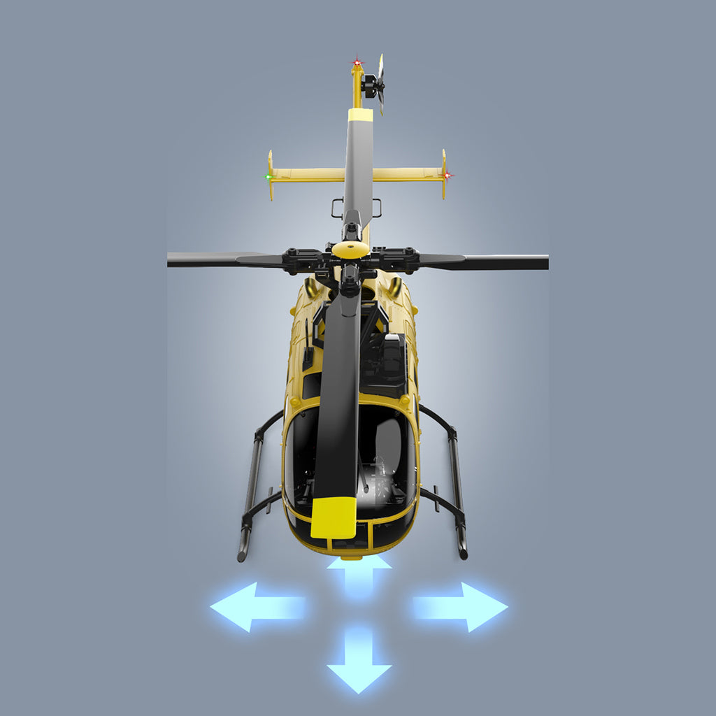 RC ERA C180 (BO 105機体) 1/25 Scale RCヘリコプター 2.4G 6CH フライバーレス単ローター 気圧+TOF LiDAR高度保持 光学流れ測位 RTF版