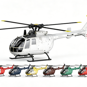 RC ERA C180 (BO 105機体) 1/25 Scale RCヘリコプター 2.4G 6CH フライバーレス単ローター 気圧+TOF LiDAR高度保持 光学流れ測位 RTF版