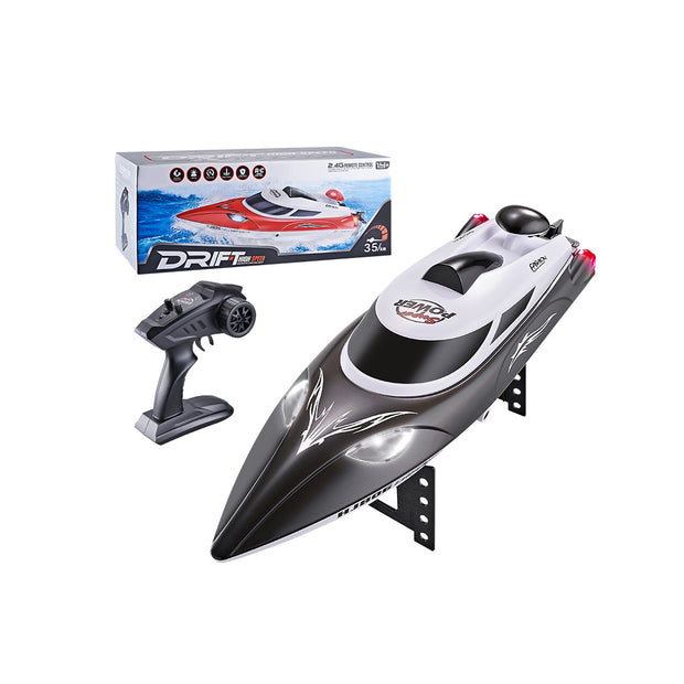 RC高速ボート 35KM/H 2.4GHz防水 LEDライト ワンキーリカバリー トリプル安全保護 RTR