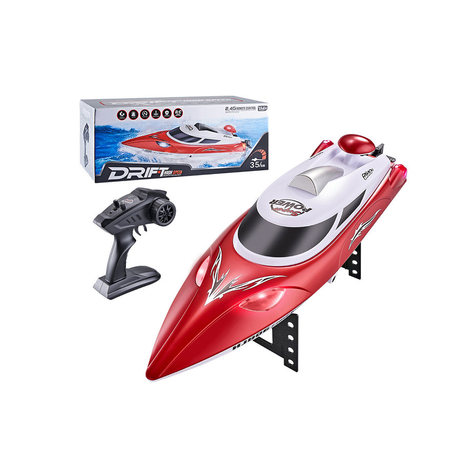RC高速ボート 35KM/H 2.4GHz防水 LEDライト ワンキーリカバリー トリプル安全保護 RTR