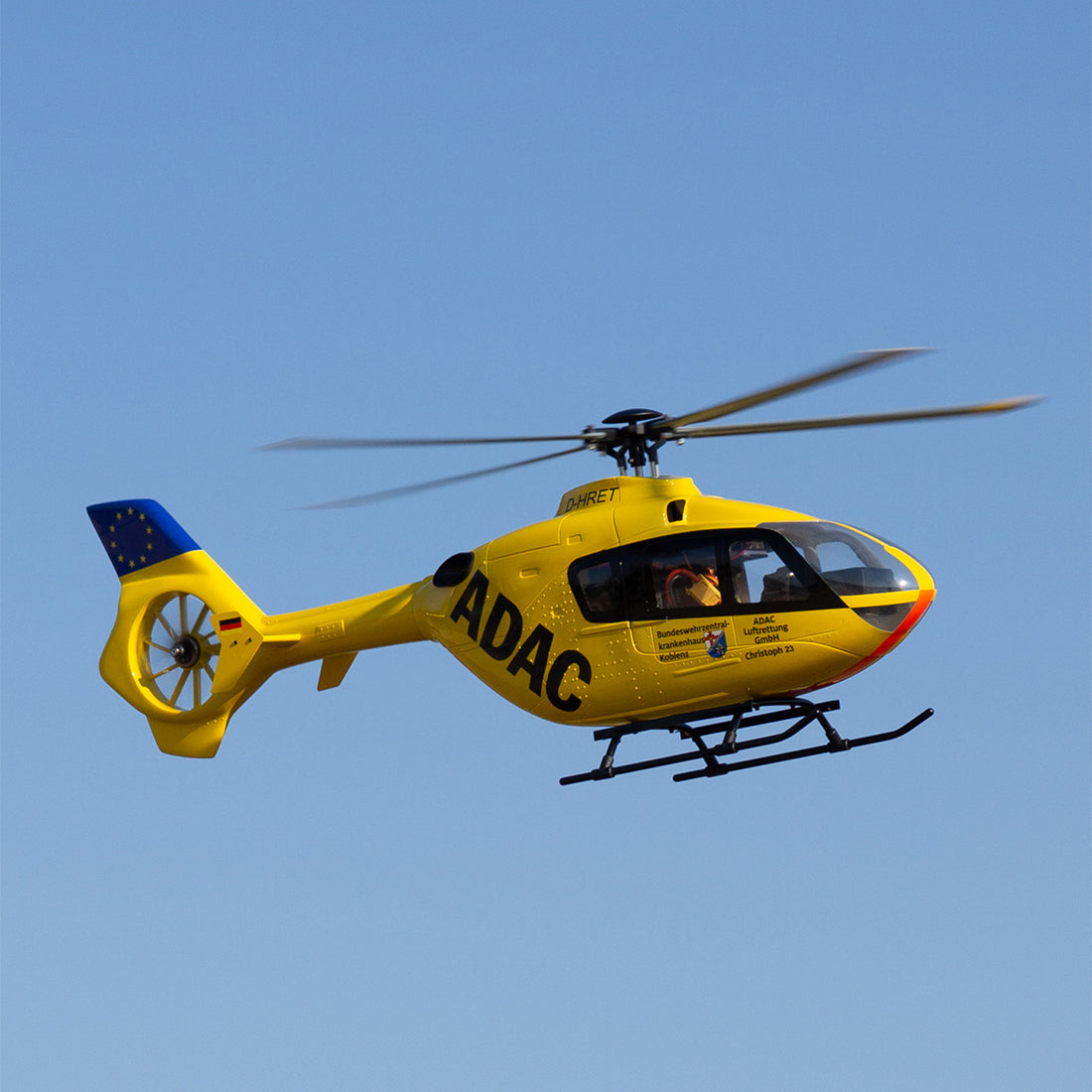 ROBAN EC135 450 Scale RCヘリコプター 2.4G 6CH GPS定位 リアルスケール4ローター 左右ハンドコントロール対応 RTF完成版