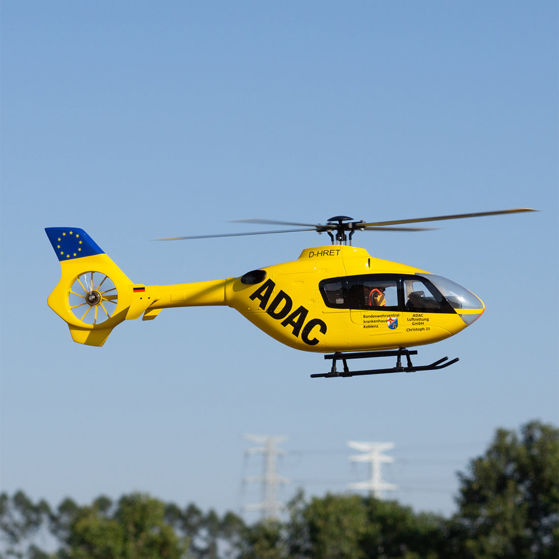 ROBAN EC135 450 Scale RCヘリコプター 2.4G 6CH GPS定位 リアルスケール4ローター 左右ハンドコントロール対応 RTF完成版
