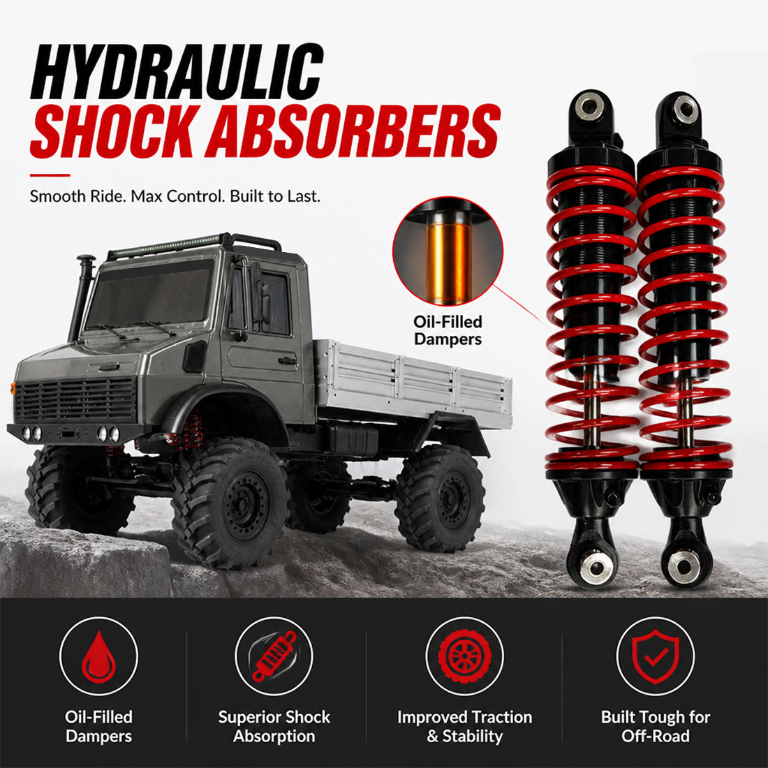 1/6 2.4 GHz フルプロポーショナル 4WD RCオフロードクローラー