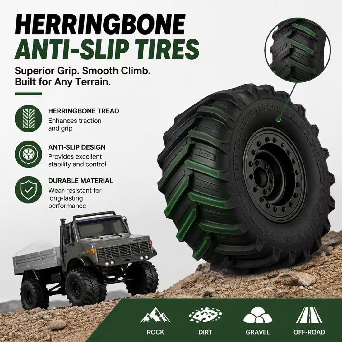 1/6 2.4 GHz フルプロポーショナル 4WD RCオフロードクローラー
