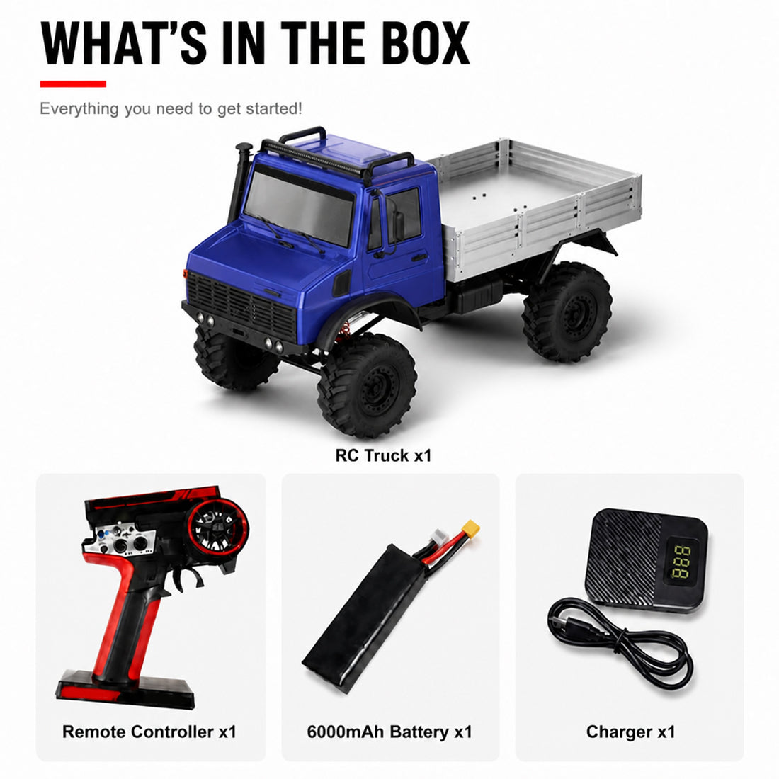 1/6 2.4 GHz フルプロポーショナル 4WD RCオフロードクローラー