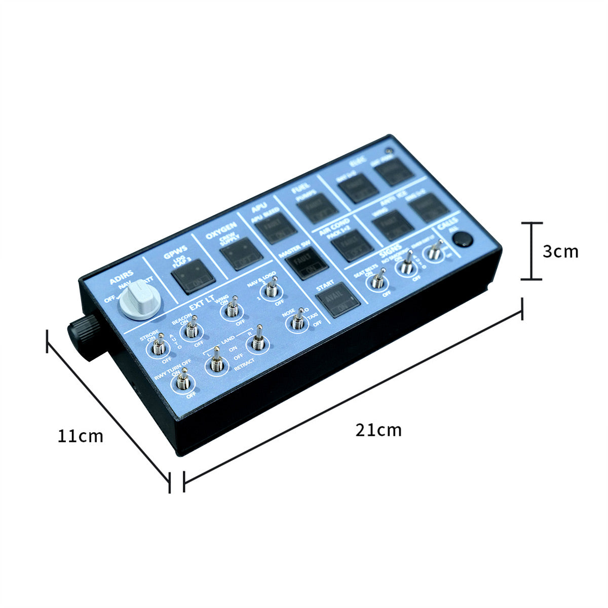A106 V3.0 A32X OVHDパネル バックライト 金属筐体 MSFS対応 MobiFlight対応 フライトシム機器