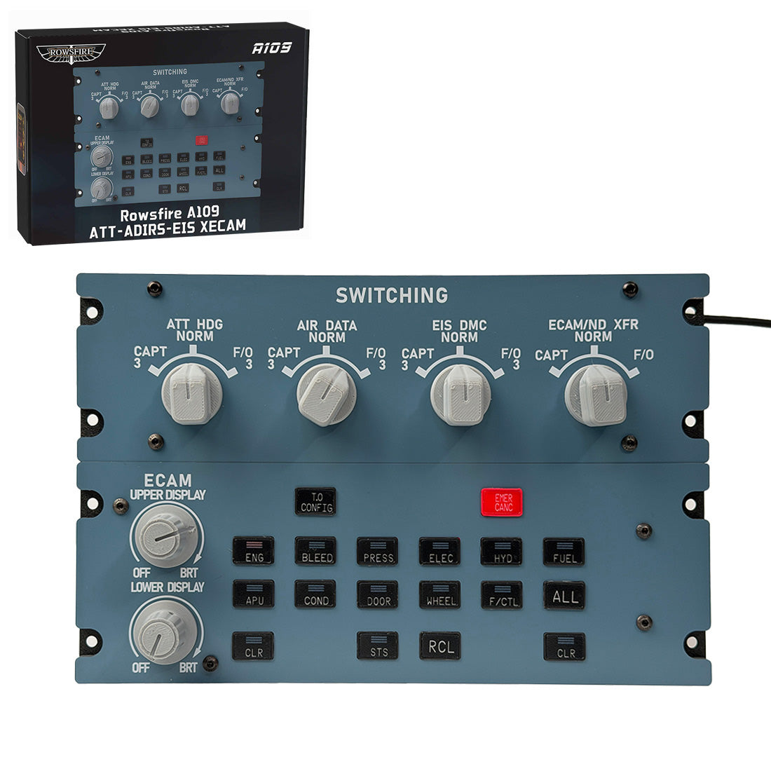 A109 V3.0 A32X統合パネル 着陸装置インジケーター バックライト 金属筐体 MSFS対応 フライトシム