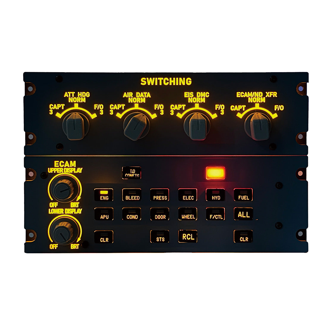 A109 V3.0 A32X統合パネル 着陸装置インジケーター バックライト 金属筐体 MSFS対応 フライトシム