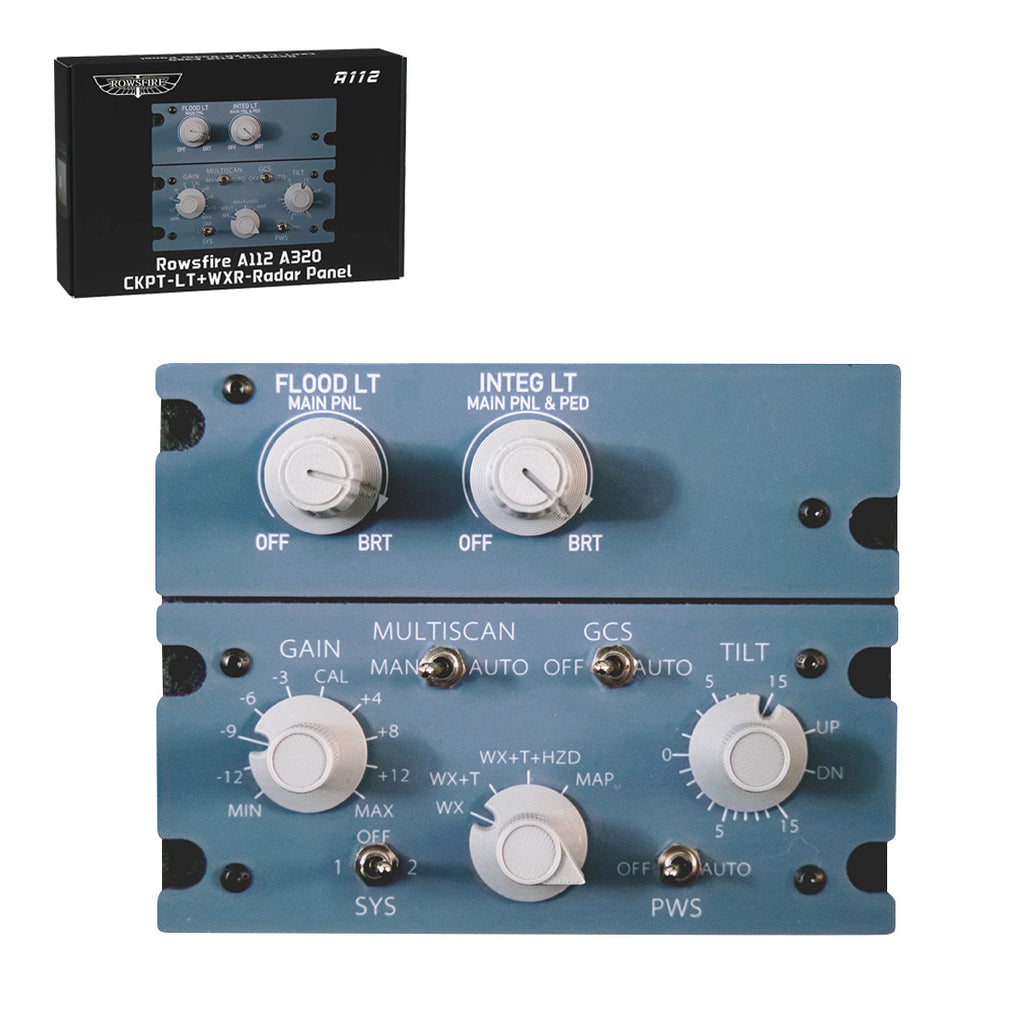 A112 V2 1:1完全再現 コックピット照明＋気象レーダー統合パネル MSFS/X-Plane対応 デュアルドライバー フライトシム