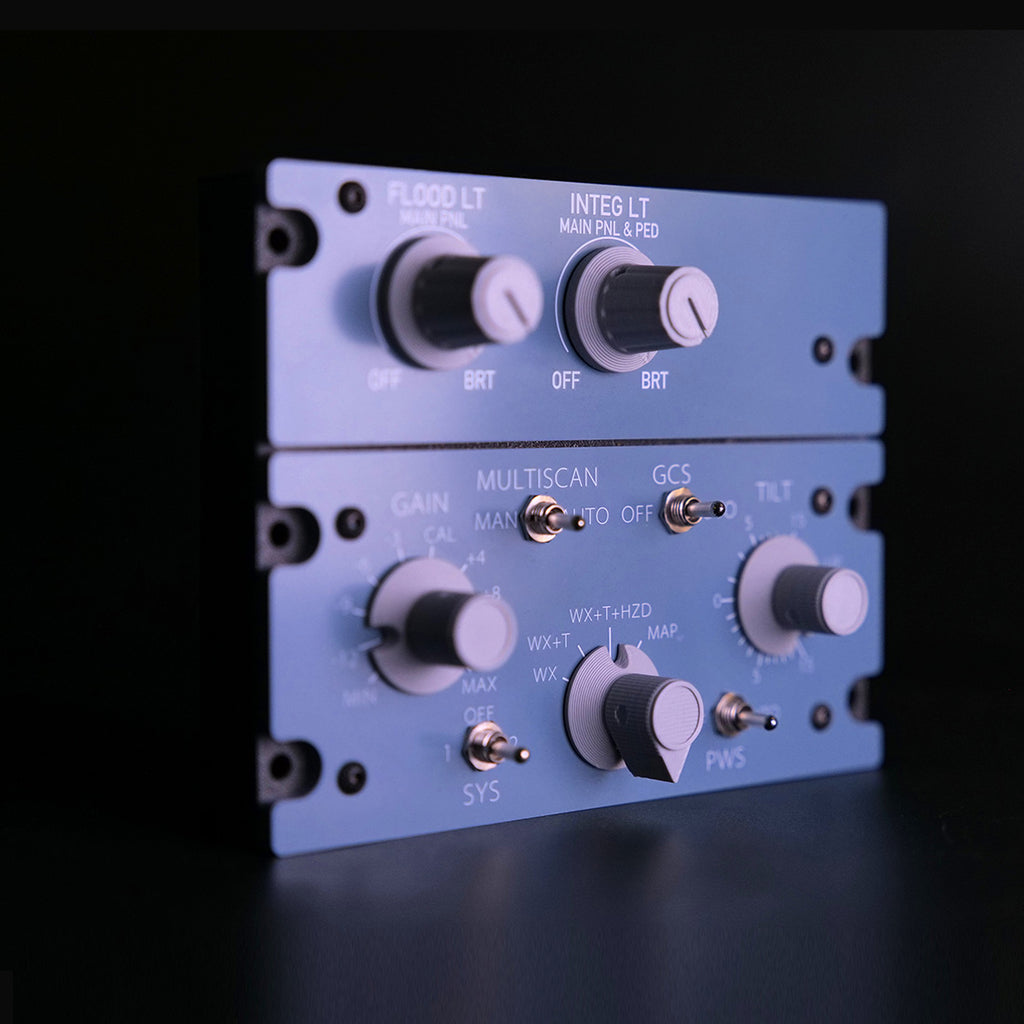 A112 V2 1:1完全再現 コックピット照明＋気象レーダー統合パネル MSFS/X-Plane対応 デュアルドライバー フライトシム