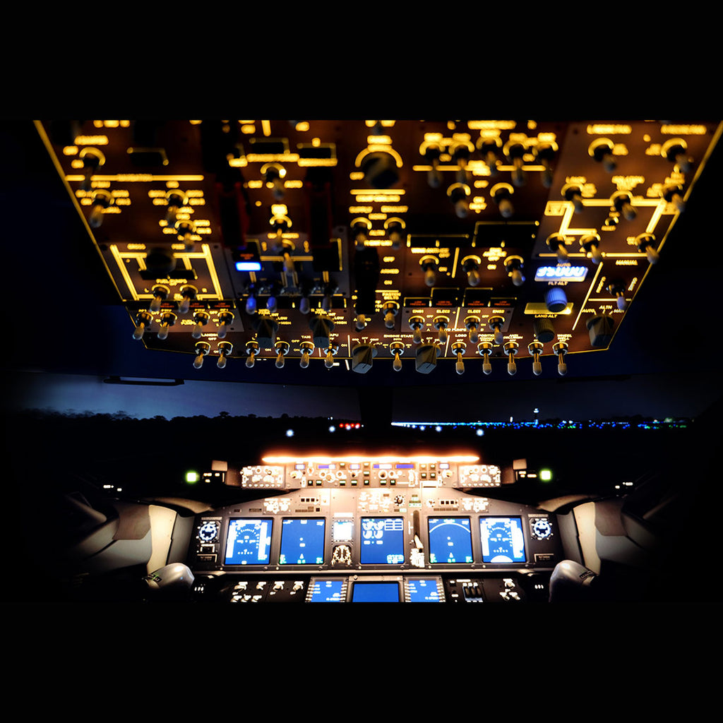 💥B107 B737オーバーヘッドパネル 金属筐体バックライト MSFS/Xplane対応 デュアルドライバー フライトシム機器