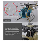 RC ERA C189S 1/28 スケール MD500 2.4G 6CH フライバーレス軍用ラジコンヘリコプター RTF ミリタリーグリーン