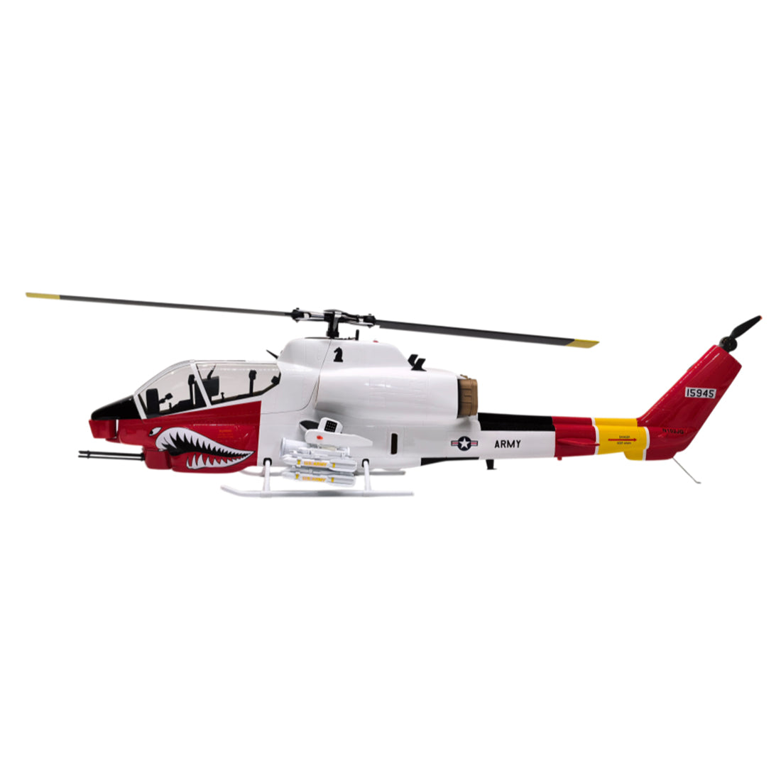 FL500 AH-1 500 クラス 2.4G 6CH スケール RC ヘリコプター FLISHRC L7 フライトコントローラー搭載 RTF モード 2 レッド & ホワイト