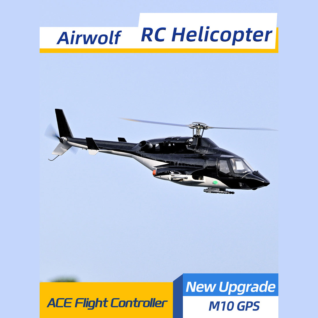FLYWING Bell222 AIRWOLF 470クラス M1/M2スティック切替 (RTF)
