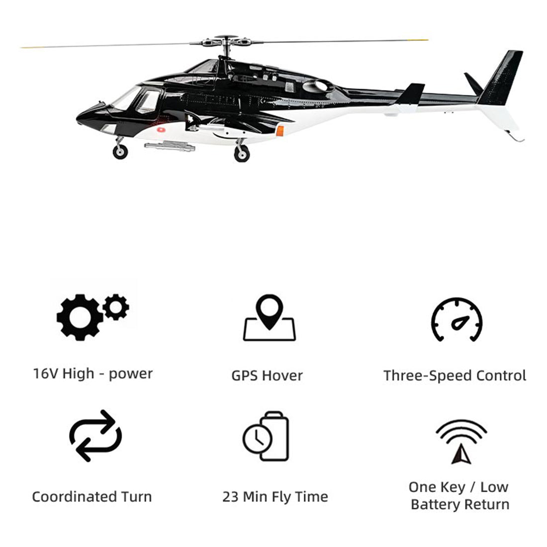 FLYWING Bell222 AIRWOLF 470クラス M1/M2スティック切替 (RTF)