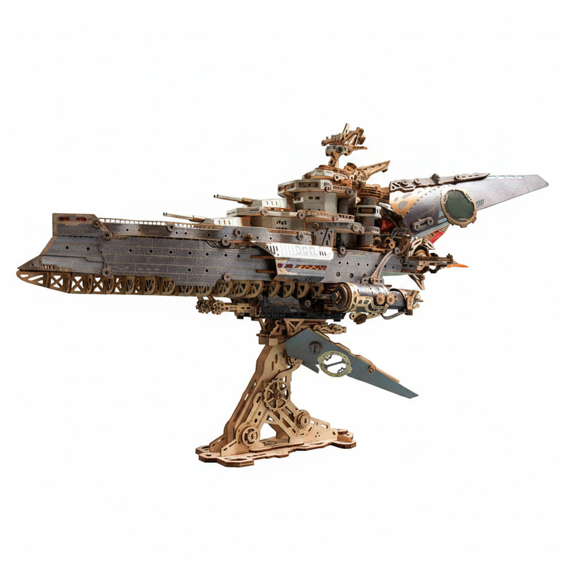 3D 木製・紙製 宇宙戦艦 組み立てキット (912ピース)