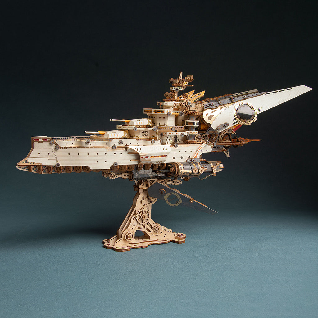 3D 木製・紙製 宇宙戦艦 組み立てキット (912ピース)