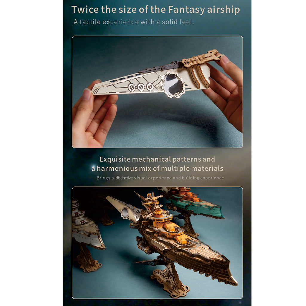 3D 木製・紙製 宇宙戦艦 組み立てキット (912ピース)
