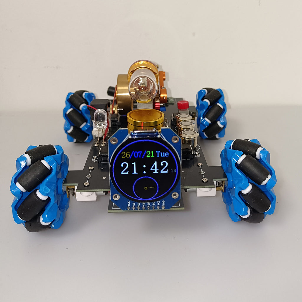 RCメカヌムホイール搭載車両を備えたスターリングエンジン模型