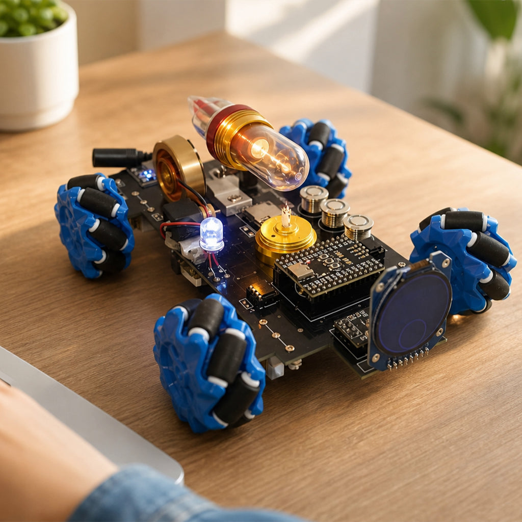 RCメカヌムホイール搭載車両を備えたスターリングエンジン模型