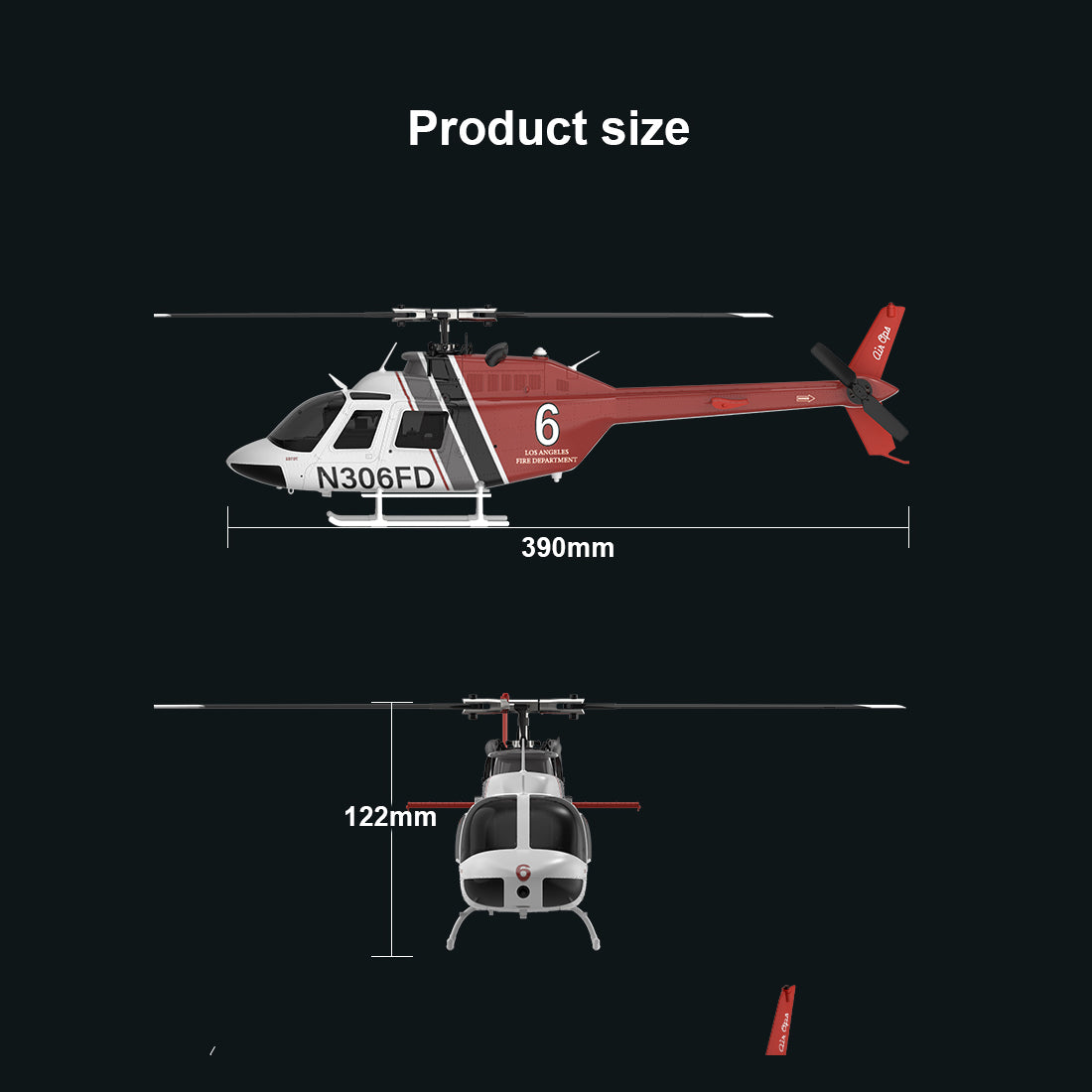 YU XIANG F08S 1/27 スケール Bell206 オプティカルフロー＋GPS測位 Mode1/Mode2 切替 RTF | 技適番号：【219-239056】