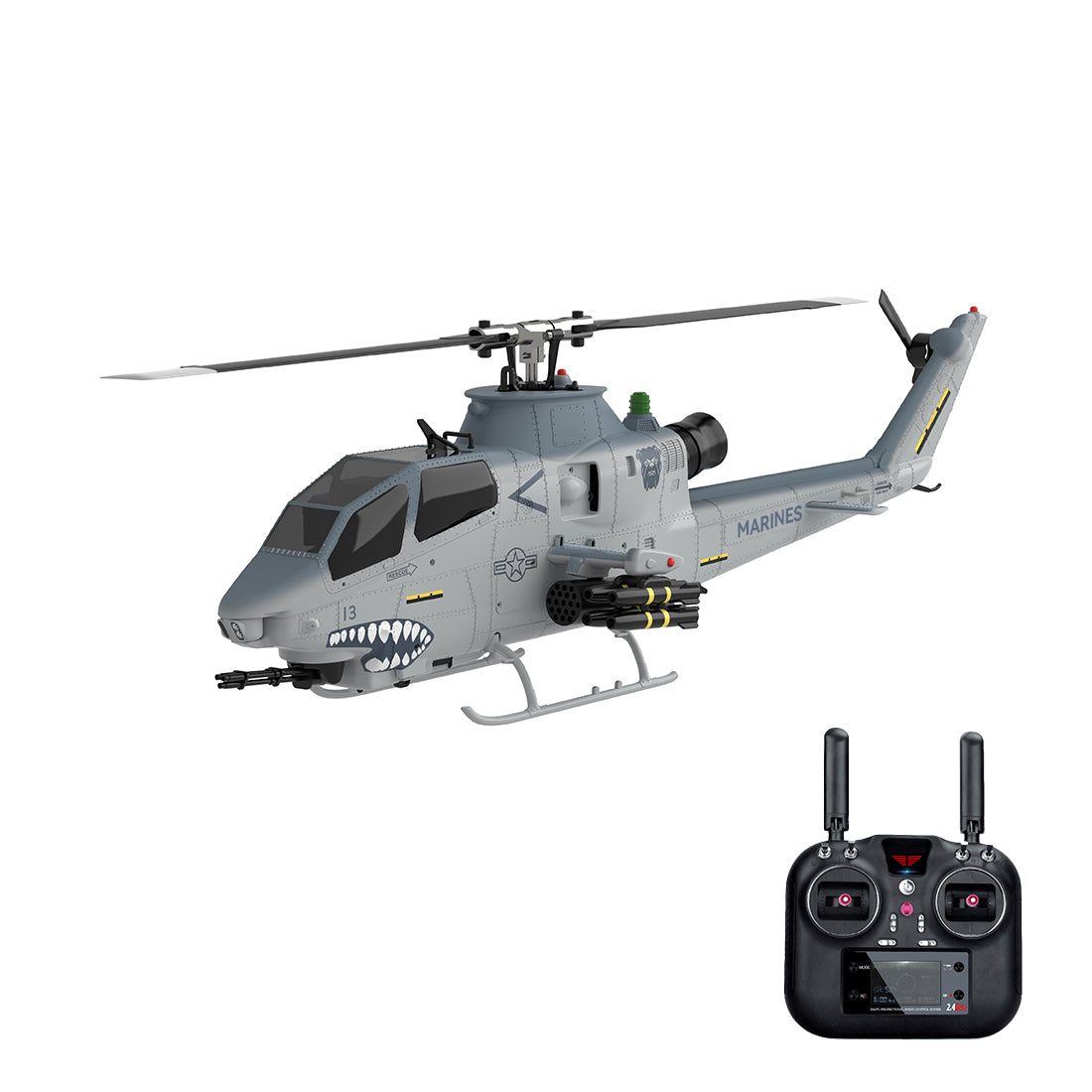 YU XIANG F112S AH-1コブラ 1/40 9CHデュアルブラシレス フライバーレス GPS・LiDAR測位 6Gモード RCヘリ RTF｜技適番号：【219-239056】