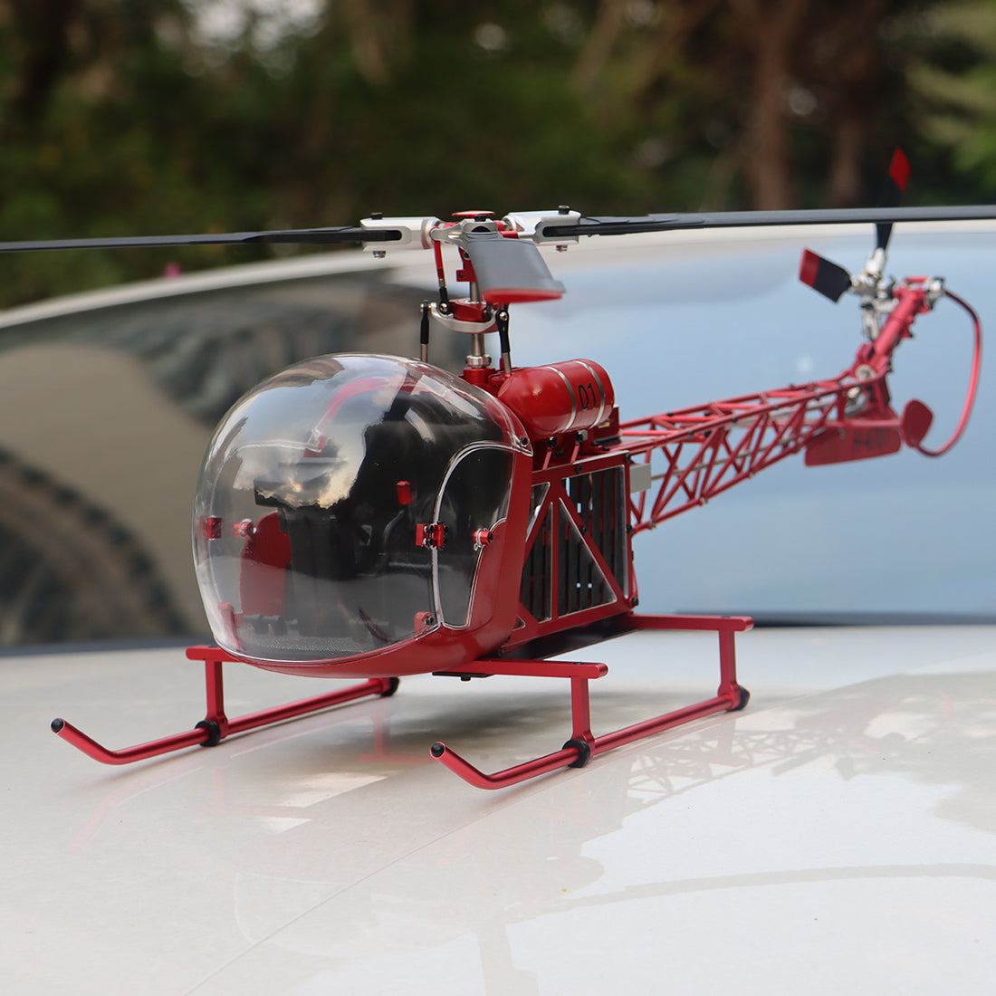 WOLFBUSH BELL‑47 450 サイズ 12CH RC ヘリコプター RTF シルバー｜技適認証取得済み