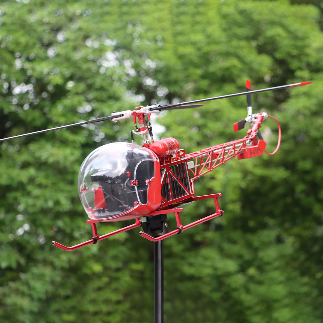WOLFBUSH BELL‑47 450 サイズ 12CH RC ヘリコプター RTF シルバー｜技適認証取得済み