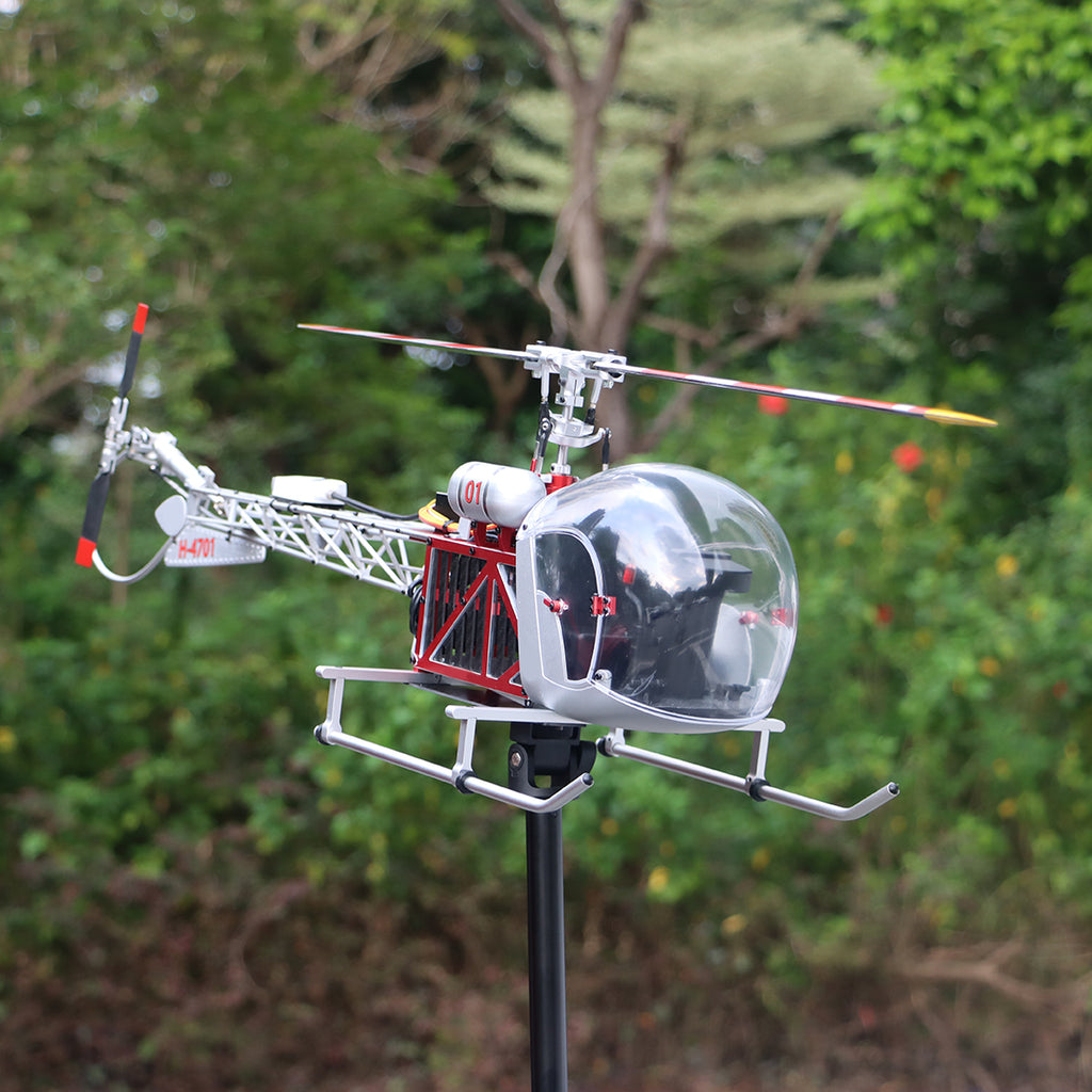 WOLFBUSH BELL‑47 450 サイズ 12CH RC ヘリコプター RTF シルバー｜技適認証取得済み