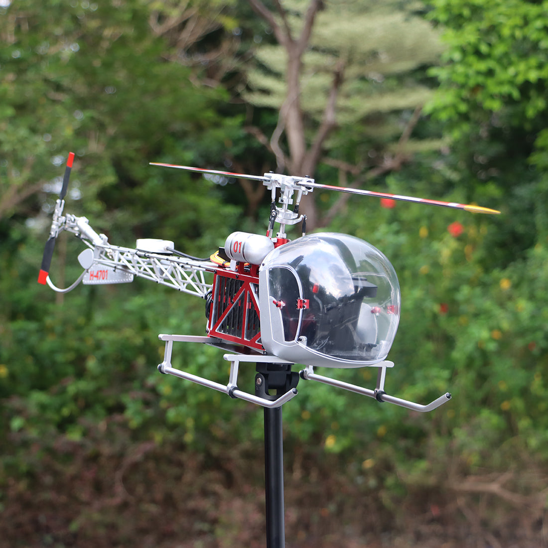 WOLFBUSH BELL‑47 450 サイズ 12CH RC ヘリコプター RTF シルバー｜技適認証取得済み