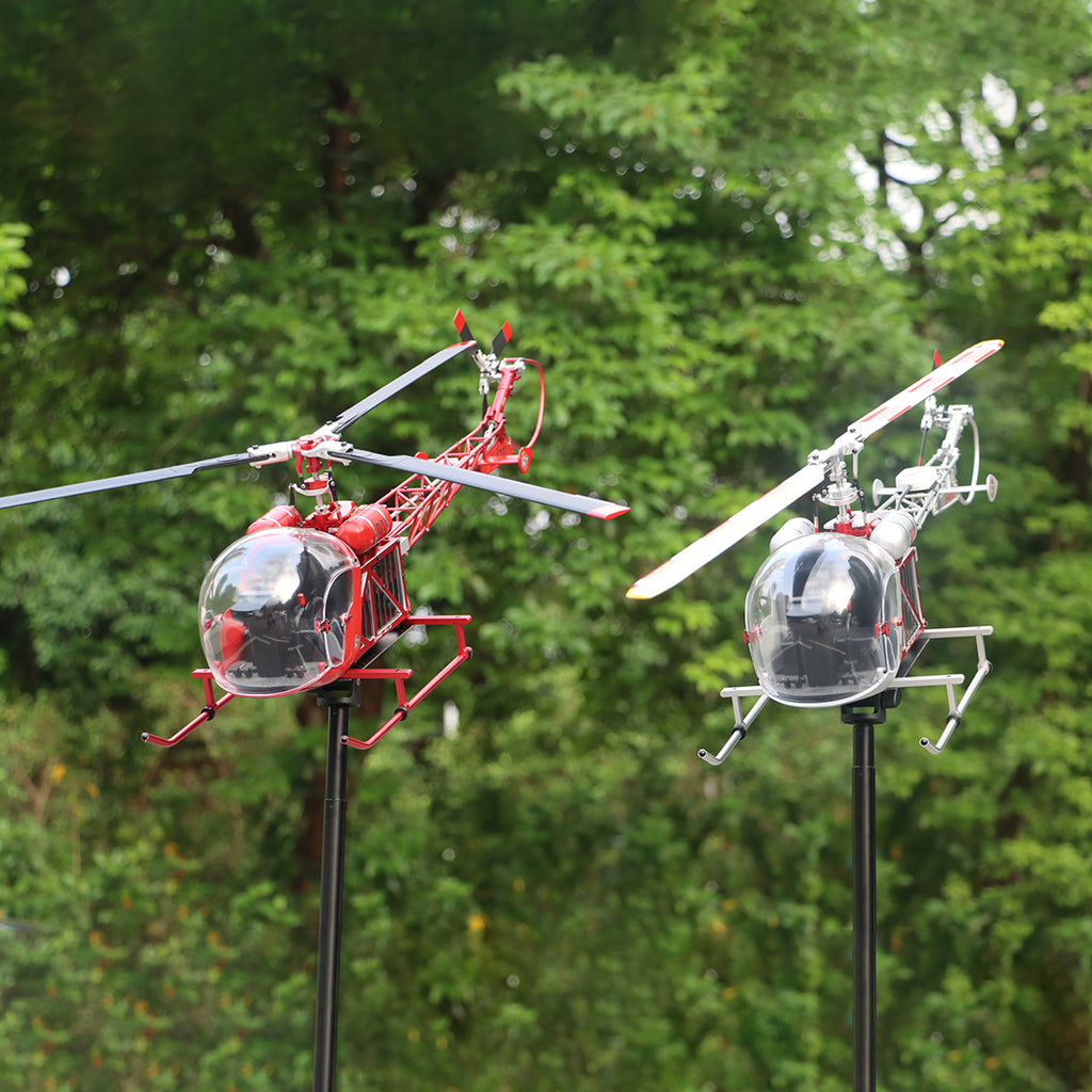WOLFBUSH BELL‑47 450 サイズ 12CH RC ヘリコプター RTF シルバー｜技適認証取得済み