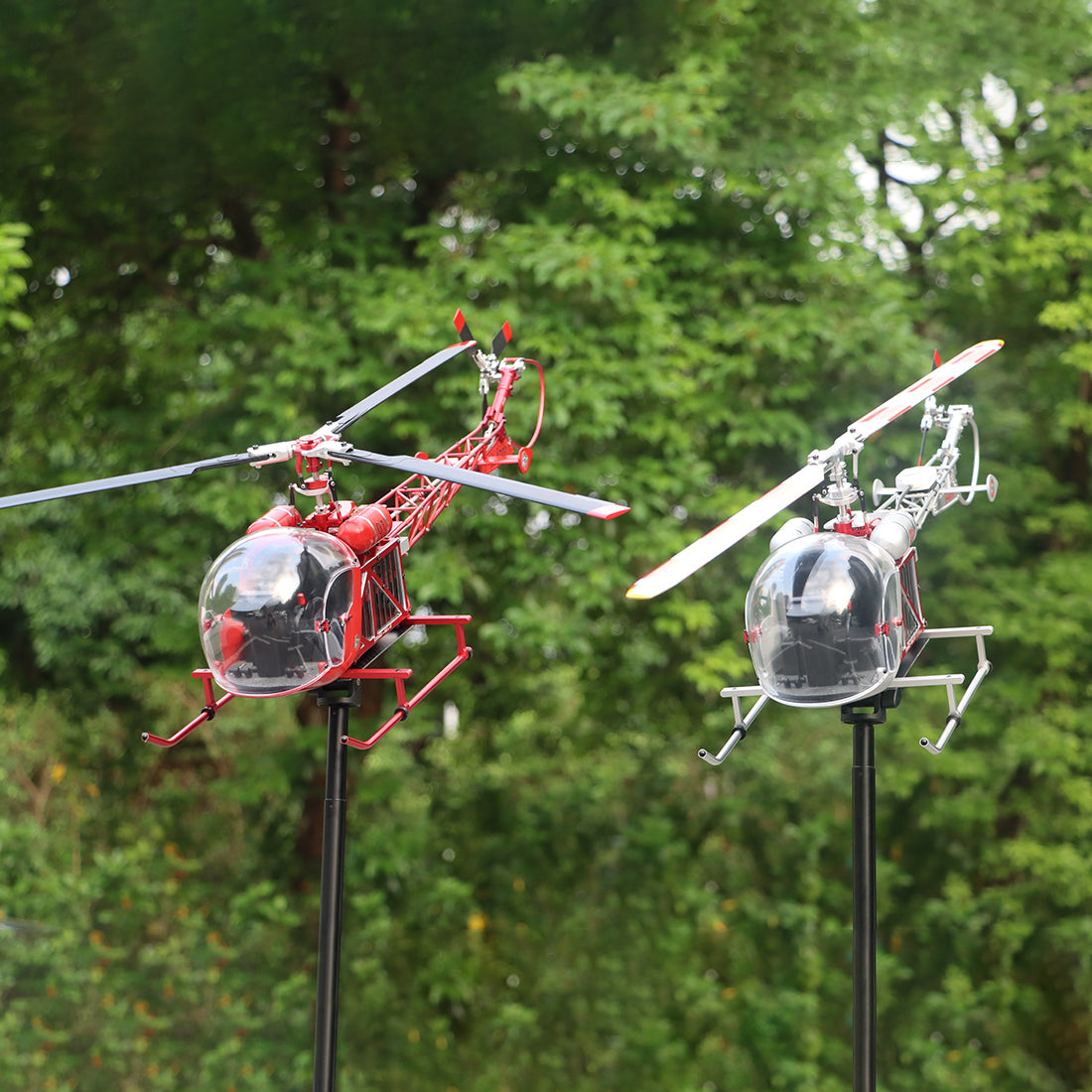 WOLFBUSH BELL‑47 450 サイズ 12CH RC ヘリコプター RTF シルバー｜技適認証取得済み