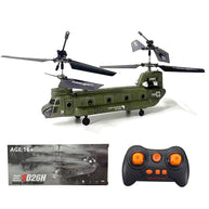 S026H デュアルローター輸送機 2.4G RC 3CH デュアルローター軍用航空機モデル（RTF版/軍用グリーン）