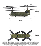 S026H デュアルローター輸送機 2.4G RC 3CH デュアルローター軍用航空機モデル（RTF版/軍用グリーン）