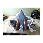 S-57 415mm翼幅 RC飛行機 デュアル30mmダクテッドファン DIY組立キット PNP ブルー