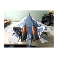 S-57 415mm翼幅 RC飛行機 デュアル30mmダクテッドファン DIY組立キット PNP ブルー