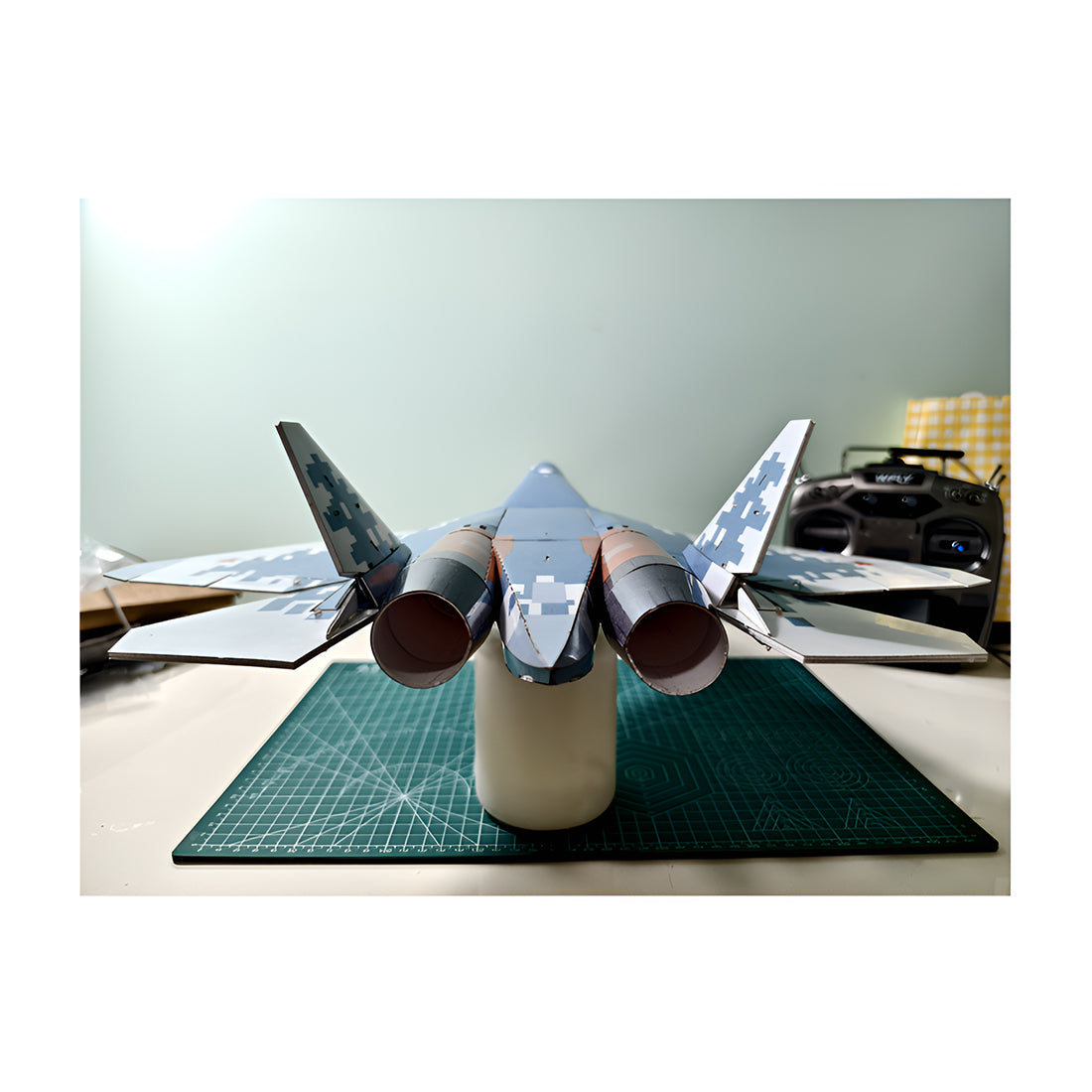S-57 415mm翼幅 RC飛行機 デュアル30mmダクテッドファン DIY組立キット PNP ブルー