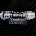 SKYMECHMAN 1/18スケール WS-15ターボファンエンジン模型 3Dプリント 電動可動 DIY組立キット