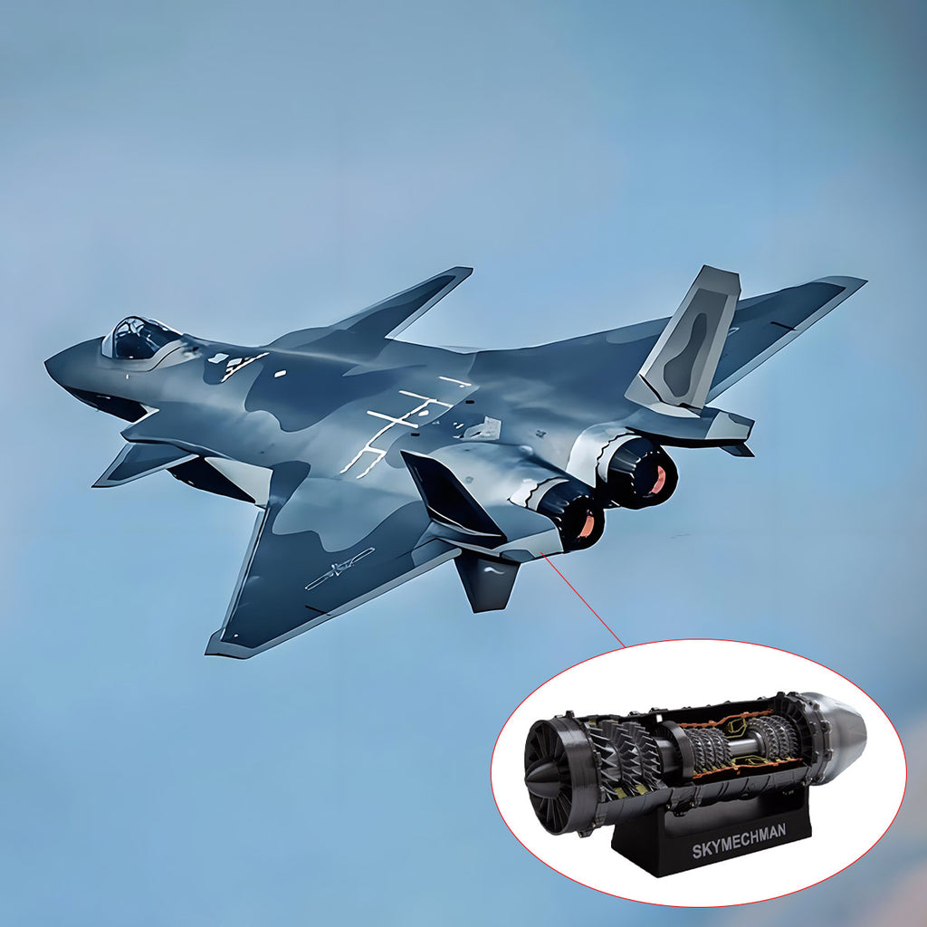 SKYMECHMAN 1/18スケール WS-15ターボファンエンジン模型 3Dプリント 電動可動 DIY組立キット