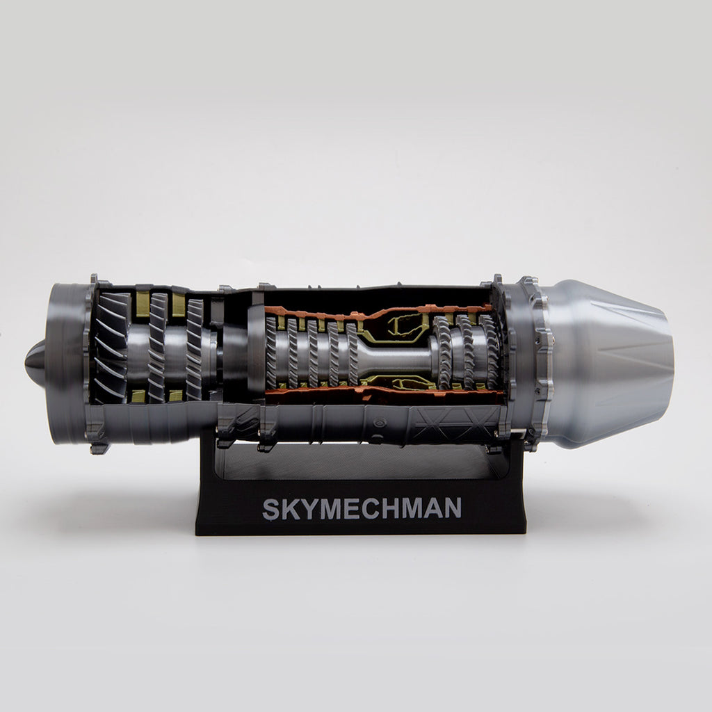 SKYMECHMAN 1/18スケール WS-15ターボファンエンジン模型 3Dプリント 電動可動 DIY組立キット