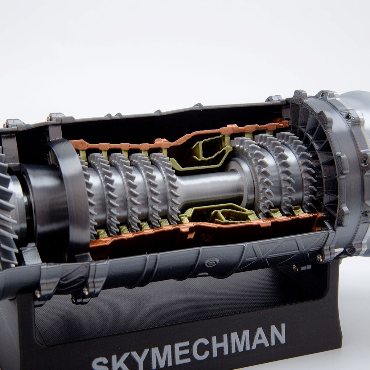 SKYMECHMAN 1/18スケール WS-15ターボファンエンジン模型 3Dプリント 電動可動 DIY組立キット