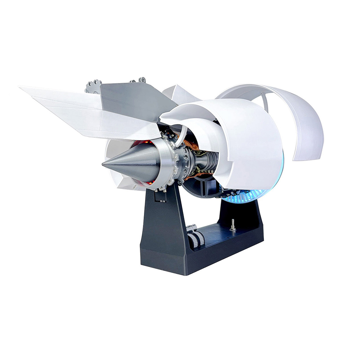 SKYMECHMAN 1/24 A38Xターボファンエンジン模型 3D樹脂プリント 可変速駆動 着脱式ナセル DIY組立 航空機力学デスクディスプレイ