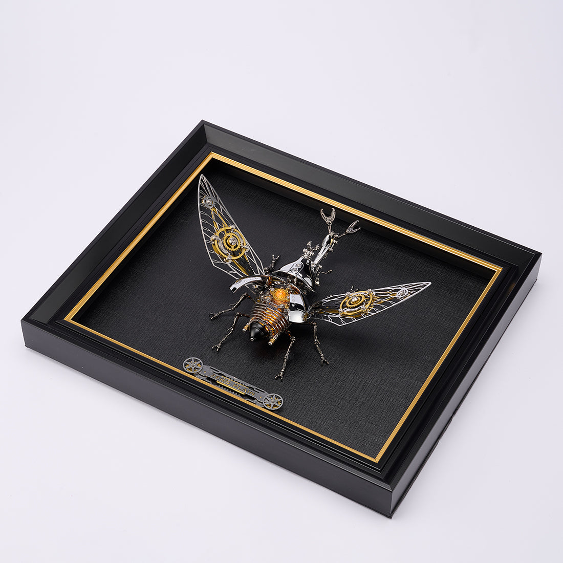 スチームパンクメカカブトムシ DIY 金属組立キット 4 色展開 可動翅と露出歯車のメタル昆虫アート