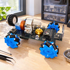 スターリンエンジン リモコンメカナムカー【3 種選択】透明シリンダー 全方向走行 STEM 熱力学模型
