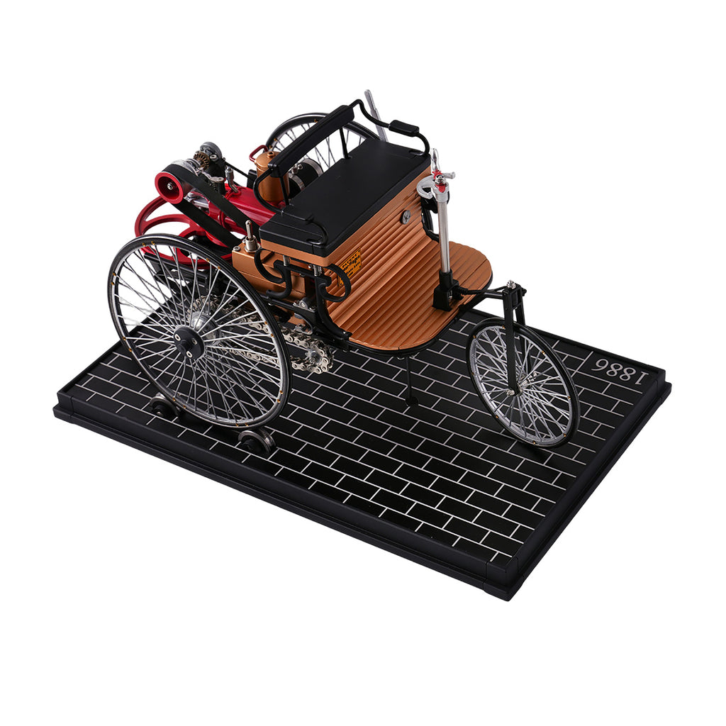 TECHING 1886 初代三輪自動車 エンジン 金属機械キット 電動モデル 430+パーツ