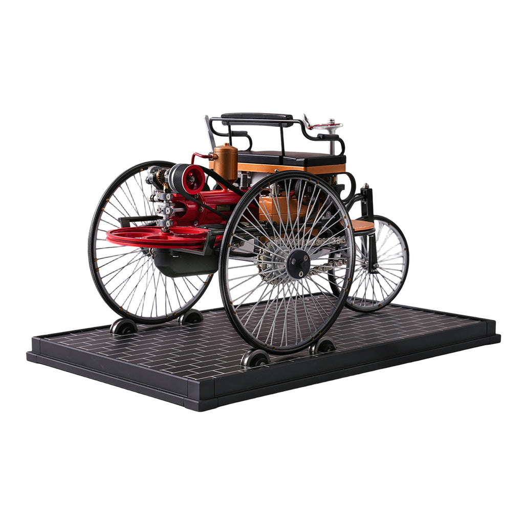 TECHING 1886 初代三輪自動車 エンジン 金属機械キット 電動モデル 430+パーツ