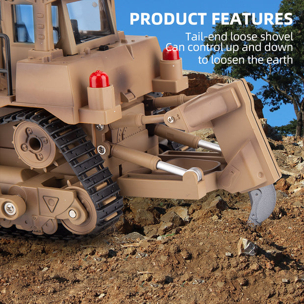 THE LINK×HUINA 1/16 9CH RC D9Rブルドーザー デュアルバッテリー 軍用車両 ボーイズトイ
